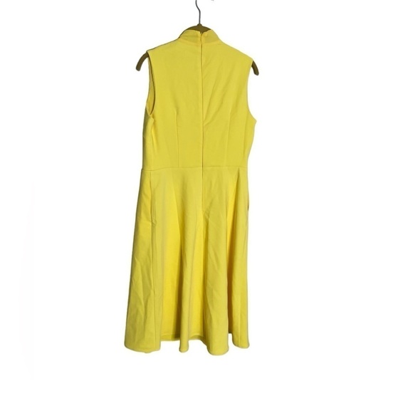 New York and Company Buttercup Yellow Pocket workwear Dress Small - Picture 4 of 5